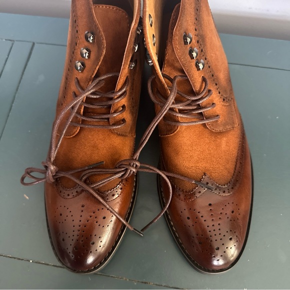 Brown Leather Brogue Boots main image 12
